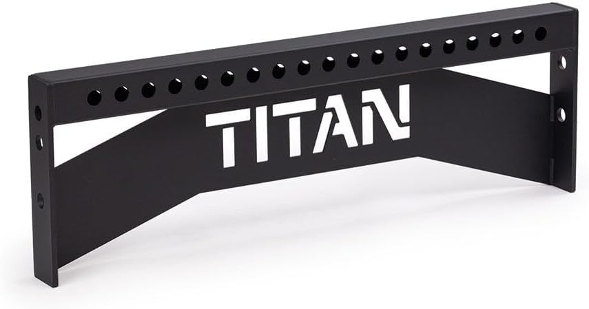 Titan Fitness TITAN Series 42" Laser-Cut Nameplate Crossmember, Fits TITAN Series Power Racks with 3" x 3" Steel Uprights, Powder-Coated Black, Installation Hardware Included