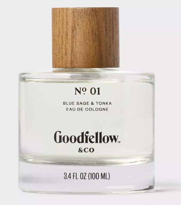 Goodfellow & Co Blue Sage & Tonka Men's Cologne, Trial Size, 3.4 fl oz pack 1
