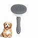 Pet Brosse Chien Brosse Chat,1 Pièces Brosse de Toilettage Autonettoyante,Peigne Déméloir Chien Professionnel et Brosse Chien Poil Long,Élimine Efficacement Les Poils Morts et Les Peluches
