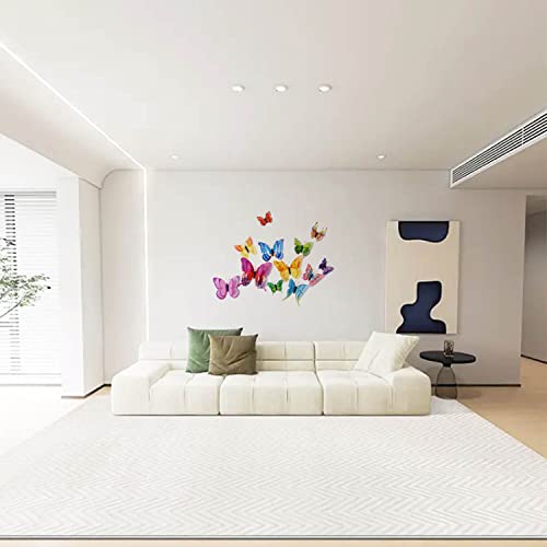 24er-Set 3D Schmetterling Wandaufkleber - Abnehmbare Dekorative Schmetterlinge für Wohnzimmer, Schlafzimmer & Home Deko