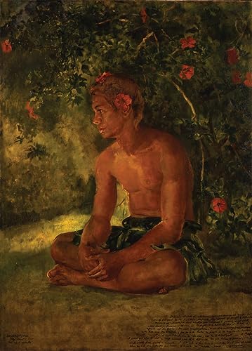 Peinture murale croquis de Maua Apia John La Farge pour remplacer une deco fade 60x90cm
