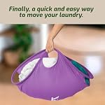 Laundry Turtle Collapsible Laundry Basket | Revolutionary Foldable Laundry Hamper | Innovative Laundry Basket for Dirty Clothes Washing & Dryer Removal Portable Laundry Grabber (Lavender, Small)