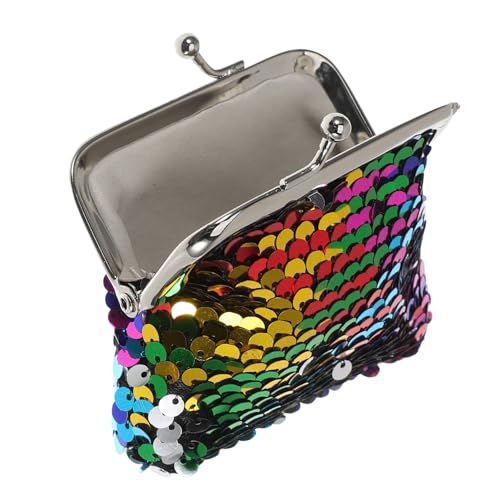 BESPORTBLE Reversible Sequin Purse for Boys and Girls Colorful Mini Wallet Handbag Doll Accessories for Parties and Special Occasions Fun and Compact Design