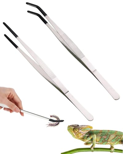 MYGLOAR 2er Pack Aquarium Pinzette Futterpinzette Aquarium Futterpinzette 30cm, Gerade Pinzette und Gebogene Pinzette Reptilien Futterpinzette Terrarium Futterspender für Aquarium Silber MYGLOAR 2er Pack Aquarium Pinzette Futterpinzette Aquarium Futterpinzette 30cm, Gerade Pinzette und Gebogene Pinzette Reptilien Futterpinzette Terrarium Futterspender für Aquarium Silber