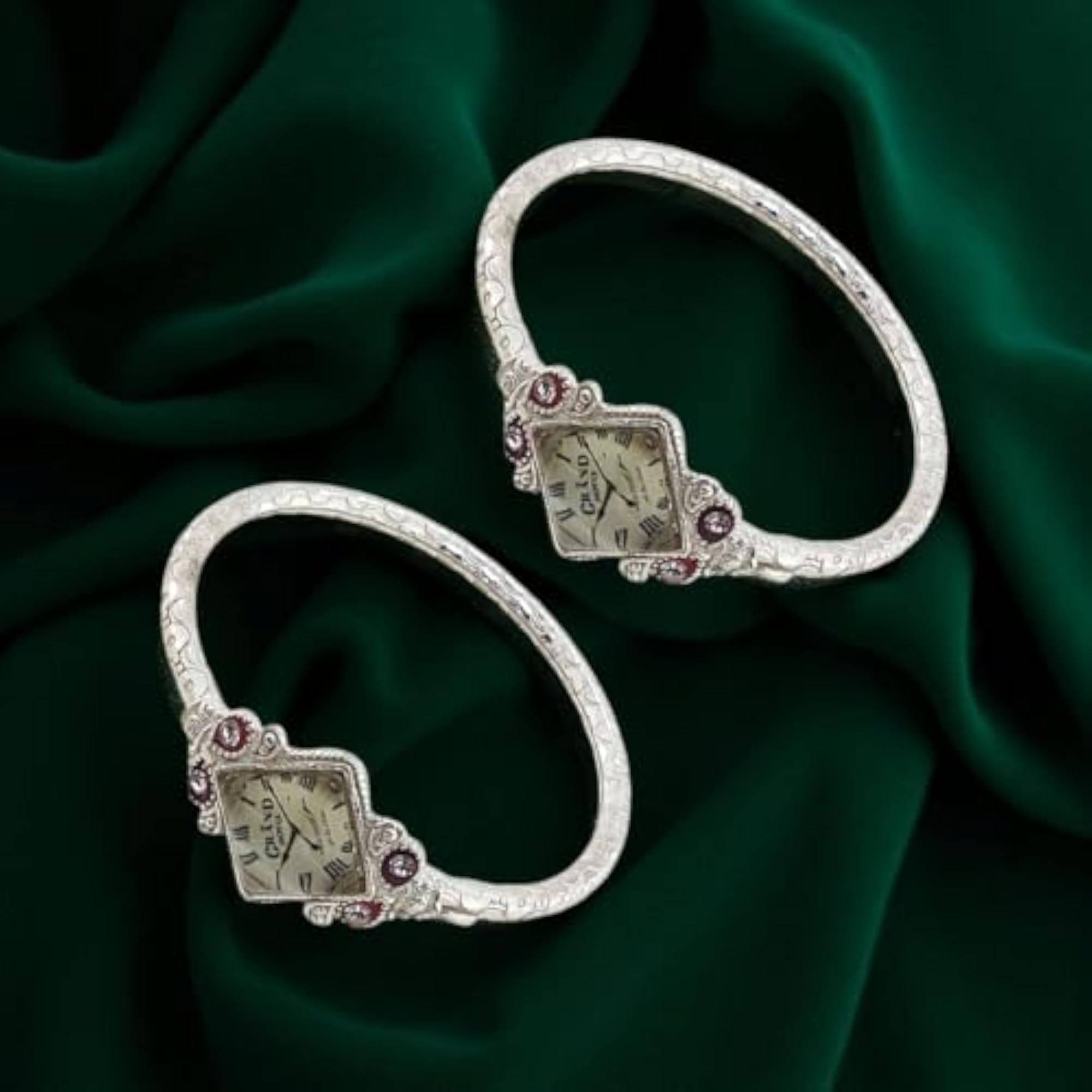 Baby Nazariya Kada with Quartz & Oxidized Detailing