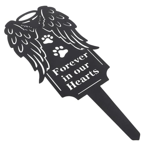 Frcolor ペット墓地用メタル記念ステーク 犬猫用墓マーカー 屋外ガーデン装飾 耐久性ある属製 簡単設置可能 ペット追悼と記念に