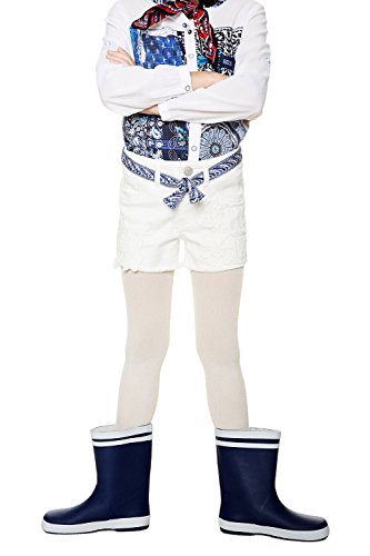 Short en denim blanc Desigual Fille Engelmo taille 5-6 ans pour l'été