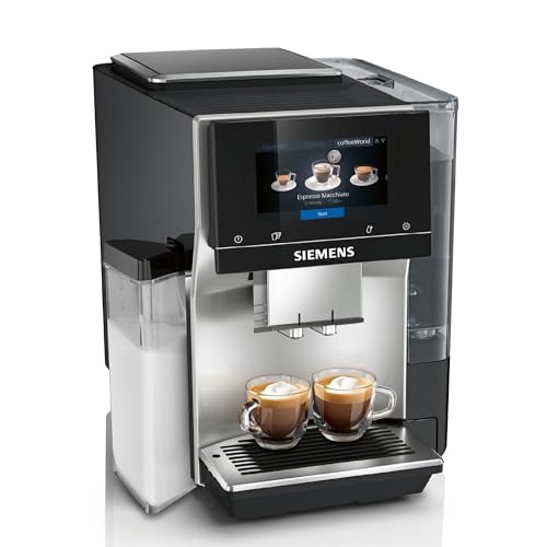 SIEMENS EQ700 Fully Automatic Bean to Cup Coffee Machine, 5" Touch Screen Display, Cold Brew/Slow Brew, Integrated Milk Container, 30+ Coffee Beverages, Home Connect, TQ713GB3