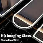 56"x21" LED Mirror Full Length, Arched Floor Body Mirror with Dimmable Lights - 3 Color Modes, Standing Leaning Wall Mounted for Bedroom, Dressing Room - Image 4