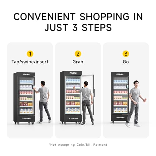 Image of Smart Vending Machine for Sale, Commercial Snack and Drink Combo Vending Machine, Refrigerated Automatic Vending Machine with Credit Card & NFC Payment for Office, Apartment, Gym