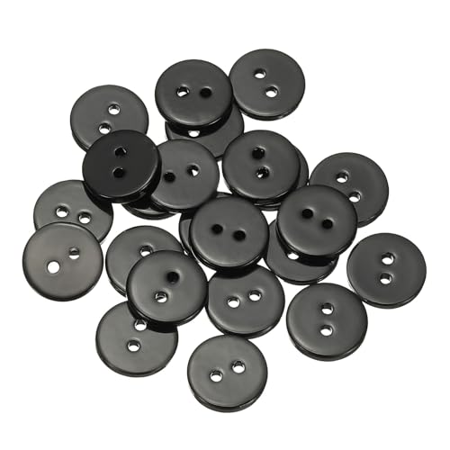 21 boutons nacre naturelle 12.5mm 2 trous noirs uxcell
