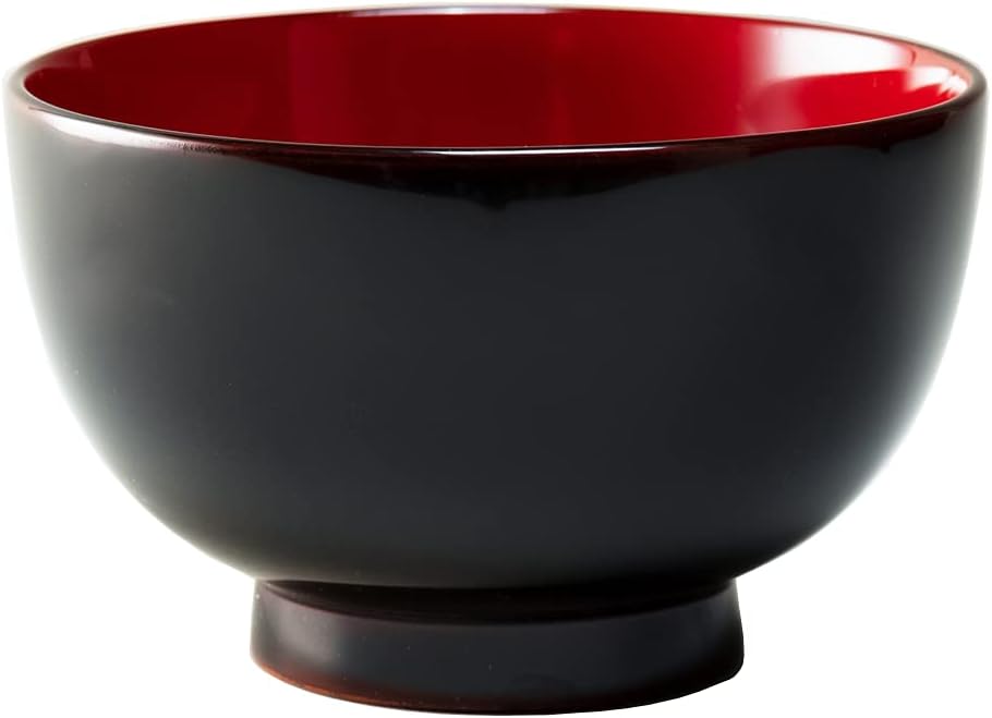Shikodo SI-08 Yamanaka Lacquerware Soup Bowl with Ink Coating