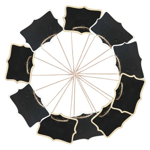 MAGICLULU Mini Pizarrones Colgantes 20 Piezas Letreros de Madera para El Horario Comercial de Tiendas Y Restaurantes