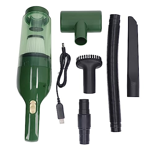 Nutriess Cordless Vacuum Duster Large Suction 4000mAh Fast Charge Low Noise Electric Air Duster Green for Home Office Car Cleaning