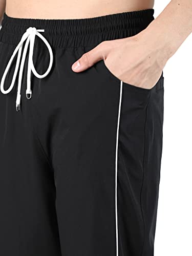 Image of CHKOKKO Men's Regular Fit Mid Rise Solid Sports Running Gym Track Pant Lower With Pocket