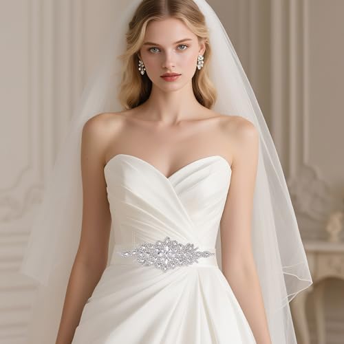 Bridal Rhinestone Wedding Waist Belt for Women Sparkly Wedding Dress Sash Belt for Wedding Party Special Occasion4