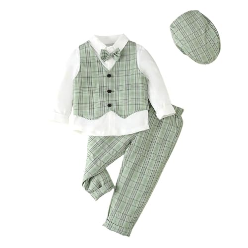 Lito Angels Gentleman Hochzeit Festliche Kariert Weste Anzug Set...