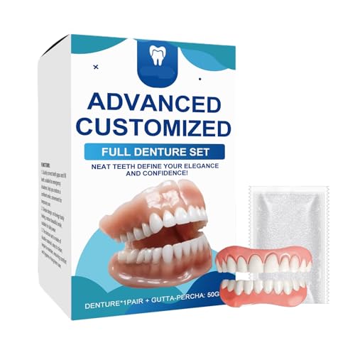 Teeth Decoration Kit, Natural Gap Coverage, Smile Enhancer, Comfortable Material, Denture Care Set – Easy To Use, Instant Results(2PC)
