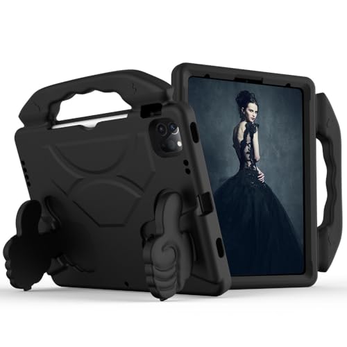 Étui iPad Air 13 M3 2025 noir rigide en silicone résistant