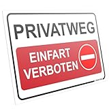 PRINTIMA Schild 'Privatweg – Einfahrt verboten' 32x21 cm...