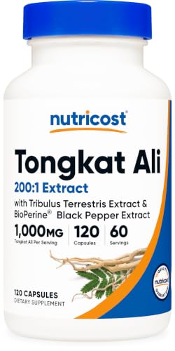 Nutricost Tongkat Ali 1,000mg 120 Capsules, Gluten Free, GMO-Free