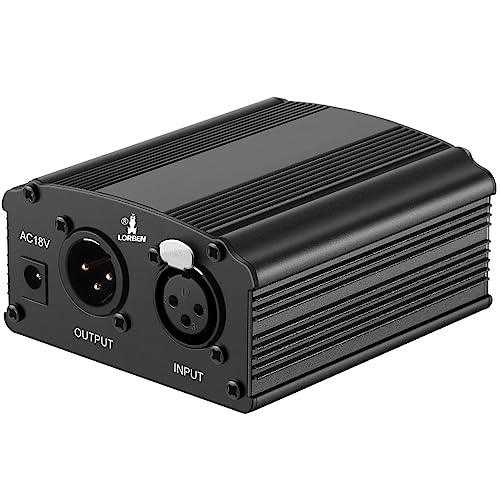 Phantom Power Fonte Lorben 48V Entrada XLR Microfone Condensador GT957