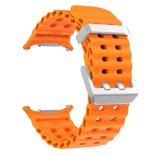 Correa de silicona marina para reloj Samsung ultra 47mm pulsera deportiva bicolor Galaxy 7