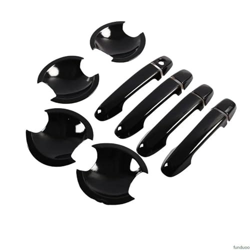 Poignées de porte Camry XV50 2012-2016 autocollant look carbone noir brillant