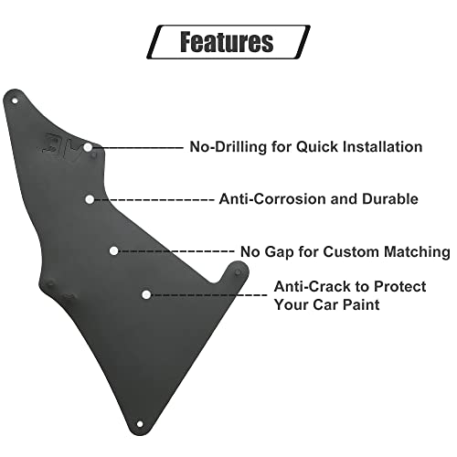 Image of ACROPIX Front Rear Splash Guard Mud Guards Mudflaps Fender Liner Shield Protection Set Fit for Toyota 4Runner with Clips Retainer - Pack of 4 Black