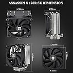 Thermalright Assassin X120 Refined SE CPU Air Cooler, 4 Heat Pipes, TL-C12C PWM Fan, Aluminium Heatsink Cover, AGHP Technology, for AMD AM4/AM5/Intel LGA 1150/1151/1155/1200/1700/1851(AX120 R SE) - Image 5