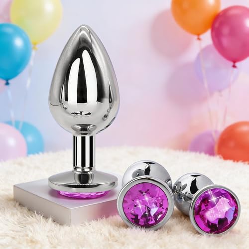 Générique Ll05-APE 3 Tailles De Produit Lisse En Acier Inoxydable (Violette Diamant) Adaptées Aux Jeux De Nuit Pour Hommes Et Femmes