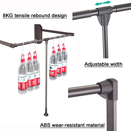 Barre de levage rétractable pour armoire pour ne plus forcer en attrapant vos cintres
