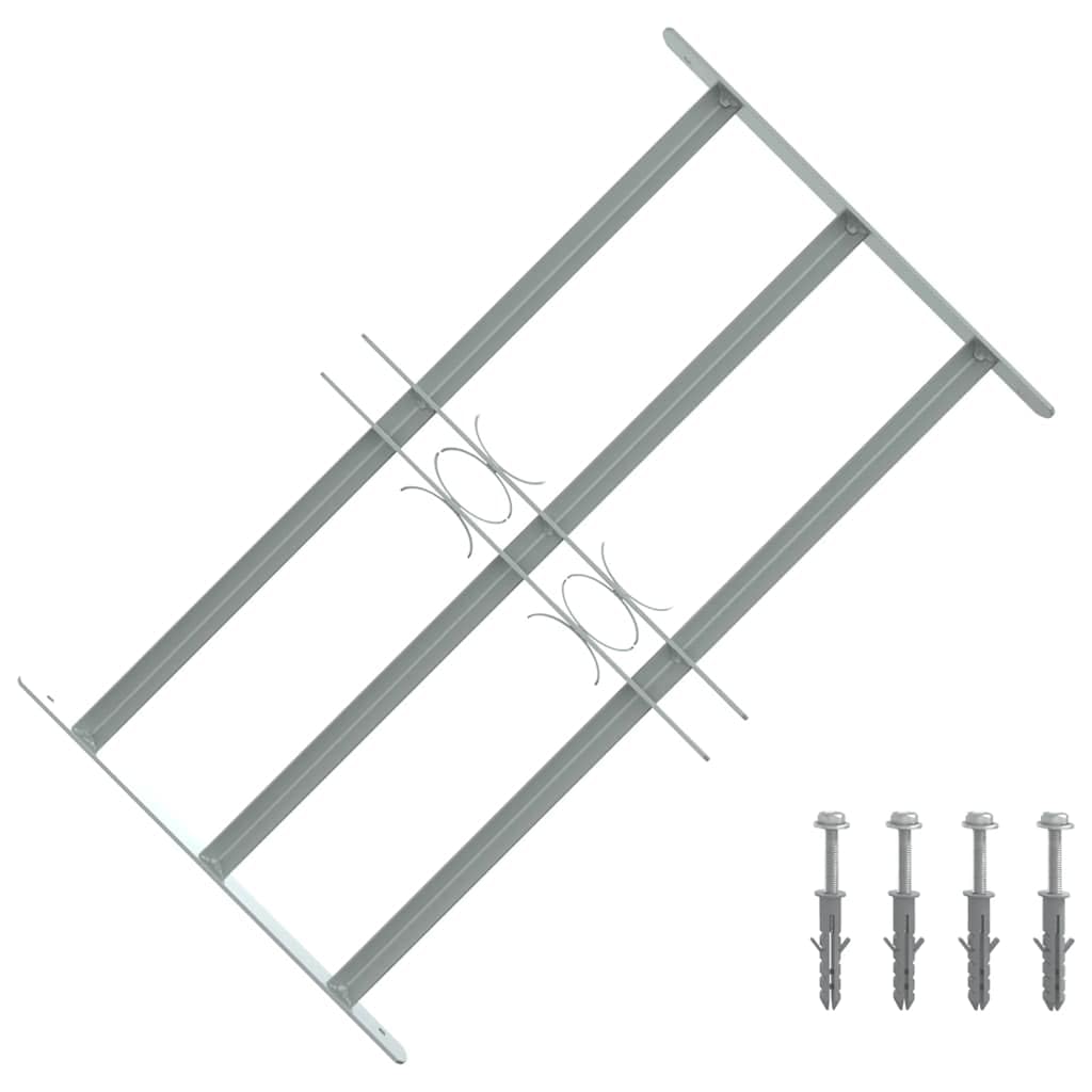 vidaXL Reja de Seguridad para Ventanas Ajustable con 3 Travesaños 500-​650 mm