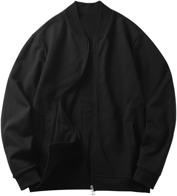 Men's Athletic Jacket - Lightweight Full Zip Stand Collar Slim Fit Outerwear for Spring Casual Wear - Image 6