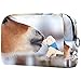 Borsa per cosmetici Borsa per il trucco Borsa da viaggio con pochette per cosmetici Borsa da toilette,il cavallo baciò il bel pony giocattolo