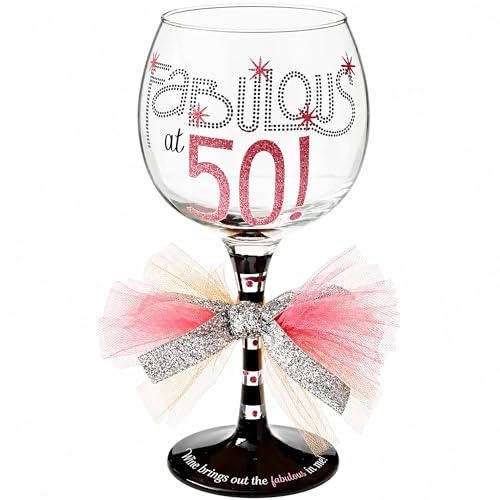 Mud Pie Fabulous at 50 Wine Glass