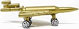 Vintage Airplane Decor - Bullet Shell Casing Military Fighter Jet with Functional Wheels - Model : Aircraft - Biplane Pendant Toys for Photo Props, Christmas Tree Ornament, Desktop Decoration & More