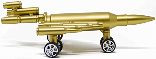 Stephanie Imports Vintage Airplane Decor - Bullet Shell Casing Military Fighter Jet with Functional Wheels - Model : Aircraft - Biplane Pendant Toy