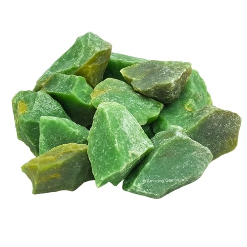Image of Amazing Gemstone Green Aventurine Raw Crystals and Healing Stones, Natural Rocks for Tumbling - DIY Raw Stones and Crystals, 2 Pieces