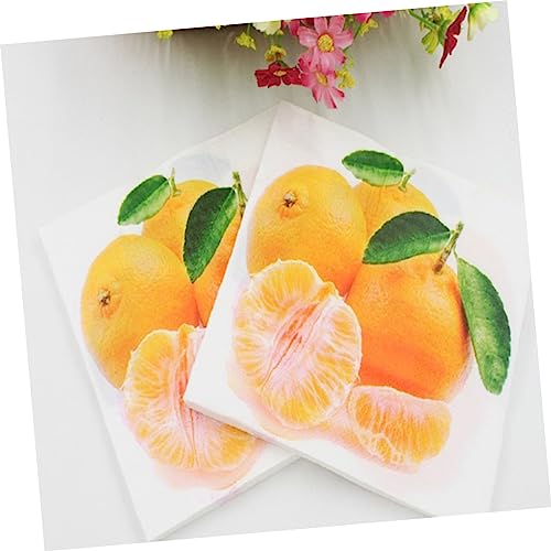 VILLCASE 40 Pçs Guardanapos Coloridos Toalha De Papel Friut Impressão Guardanapo Festa Guardanapo Su