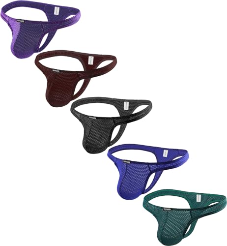 Men's Sexy Bulge Thong Low Rise Stretch Underwear Breathable Male Workout Underwear