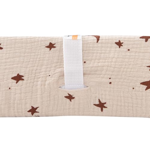 Image of TADO MUSLIN Changing Pad Cover for Baby Girls Boys - 100% Organic Cotton Muslin Changing Pad Sheets with Secure 360 Elastic Fit, Ultra-Soft for Delicate Skin, 2 Pack
