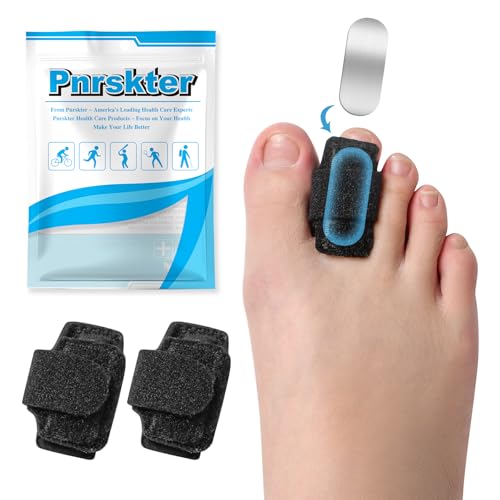 Pnrskter Hammer Toe Straightener - 2Pcs Hammer Toe Corrector for Women & Men - Toe Splints Relief for Hammer Bent Curled Broken Support - Toe Wraps for Standing Resting Walking