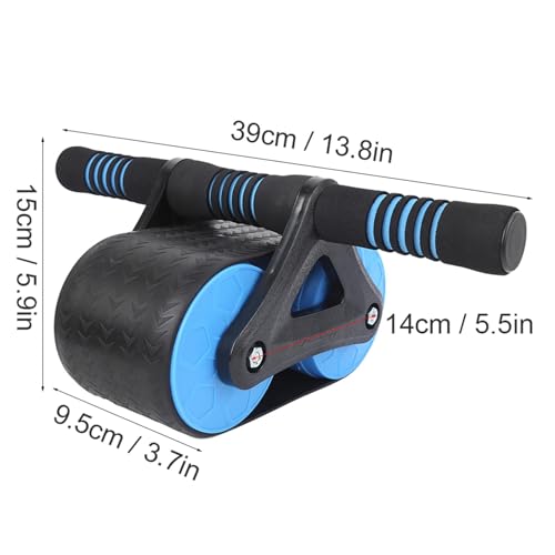 FILFEEL Springback Wheels Roller-Bauchtrainer für Effizientes Training zu Hause und Im Fitnessstudio – Tragbares Fitnessgerät in Blau