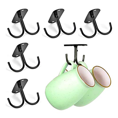 TIMESET 6er-Pack Becherhalter, rustikaler Unterschrank-Organizer, mit 12 Haken zum Aufhängen, für Tassen, Kaffeetassen, Biergläser und Küchenutensilien Cover