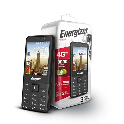 Energizer Mobile E280S - 4G Dual SIM Telefon med 3 Års Garanti