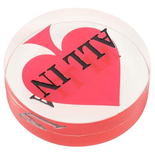 ERINGOGO Poker Game Dealer Button Double Layer Acrylic Chip for and Bright Lightweight Game Prop for Indoor Outdoor Use