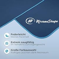NirvanaShape Mikrofaser Handtuch - Reisehandtuch, Badetuch für Urlauber - kompakte, schnelltrocknende Microfaser Handtücher als Strandtuch, Sporthandtuch - für Reisen, Camping, Sport - 60 x 40 cm – Ansicht 2