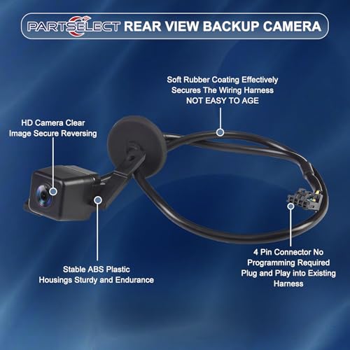 Image of Rear View Backup Camera Replacement for Hyundai Genesis Sedan 2009 2010 2011 3.8L V6 / 4.6L V8 Back Up Camera Replaces # 95760-3M000 95760-3M060