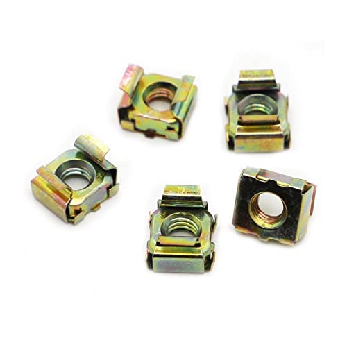 Dadi in gabbia, dado flottante, Acciaio inossidabile 304 / / Dado flottante in acciaio zincato colorato, dado elastico for gabbia, 5 pezzi(Color Zinc-plated,M5)